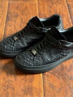 Custom Handmade Genuine Python Leather Shoes Like New
